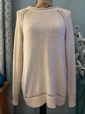 J Crew Open Stitch Beach Sweater